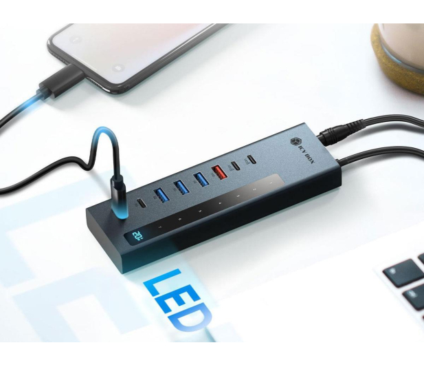 ICY BOX combo 9w1 10xUSB PD 100W - 1363134 - zdjęcie 3
